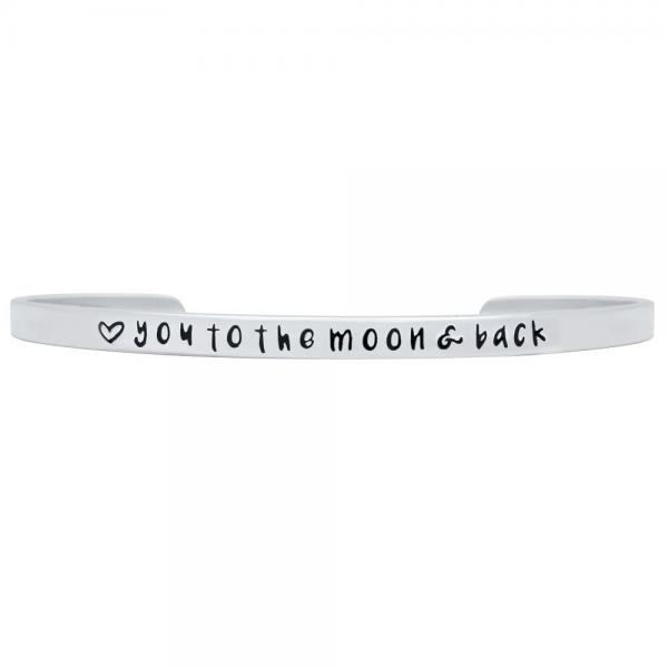 Bratara argint 925 reglabila ♥ you to the moon & back [2]